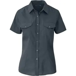 Ladies Short Sleeve Kensington Shirt Grey